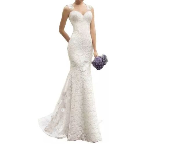 vestido de noiva sereia com renda e tule