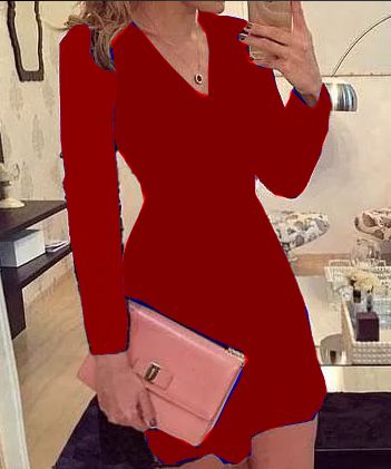 Vestido Curto Vermelho Rodado Renda Manga longa Festa Madrinha casamento