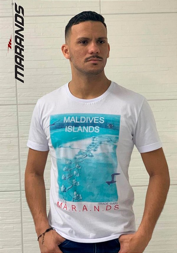 Camiseta masculina Branca manga curta original Marands