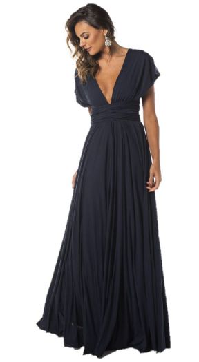 Vestido de festa infinito Preto Longo madrinha casamento Formatura