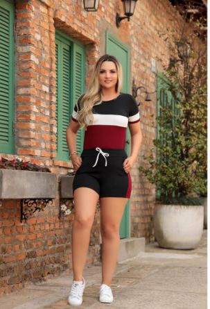 conjunto Feminino Short Blusa manguinha lançamento