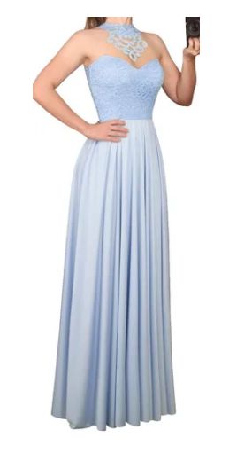 Vestido Azul Serenity Longo Godê Tule Madrinha Casamento Formatura