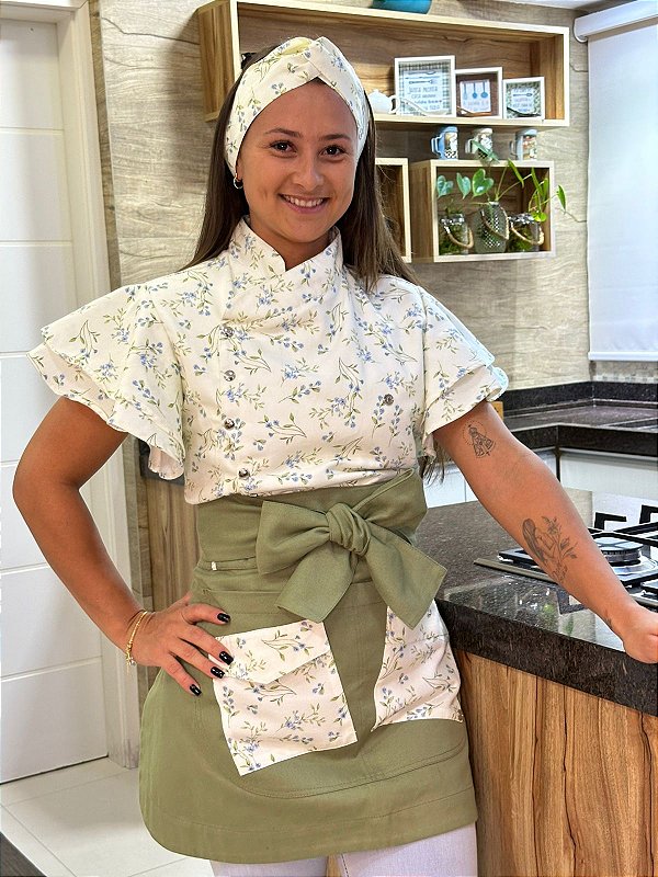 Dólmã Elfrida + Avental Júlia + Turbante