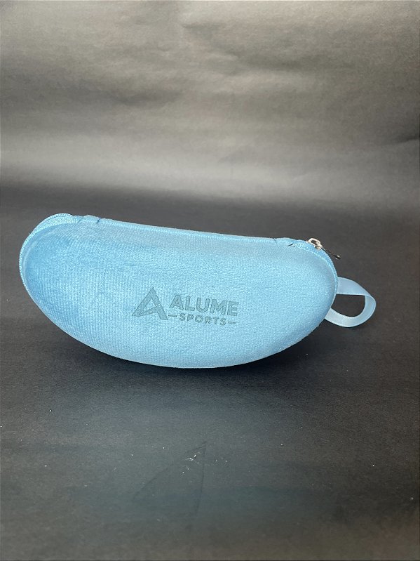 Porta óculos com ziper - Azul bebê | Alume