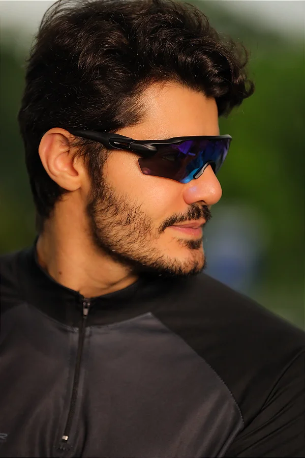 Óculos Esportivo São Mateus – Máscara Preto com Lente azul UV400| Alume sports