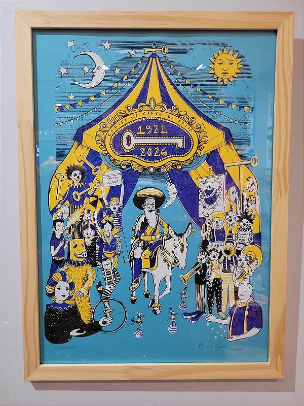 Moldura de madeira + Pôster do Cariri Azul