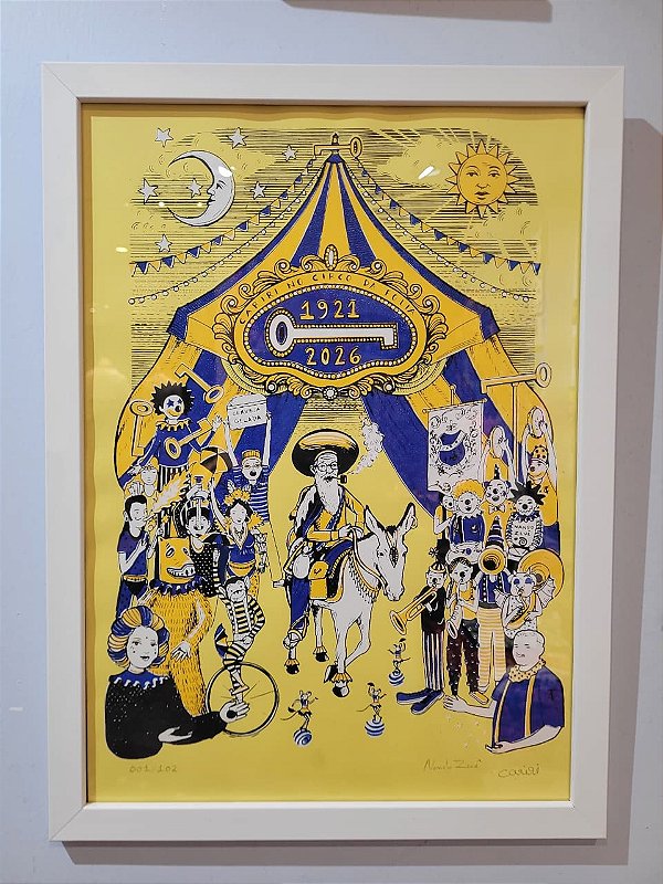 Moldura Branca + Pôster do Cariri Amarelo