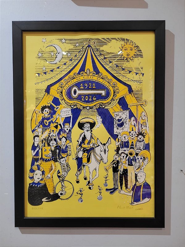 Moldura preta + Pôster do Cariri Amarelo