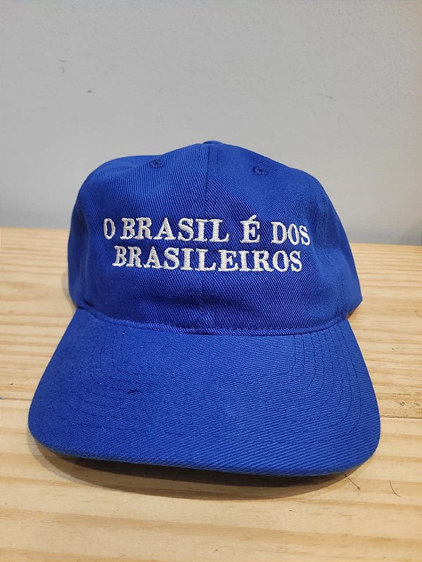 Boné O Brasil é dos Brasileiros - azul