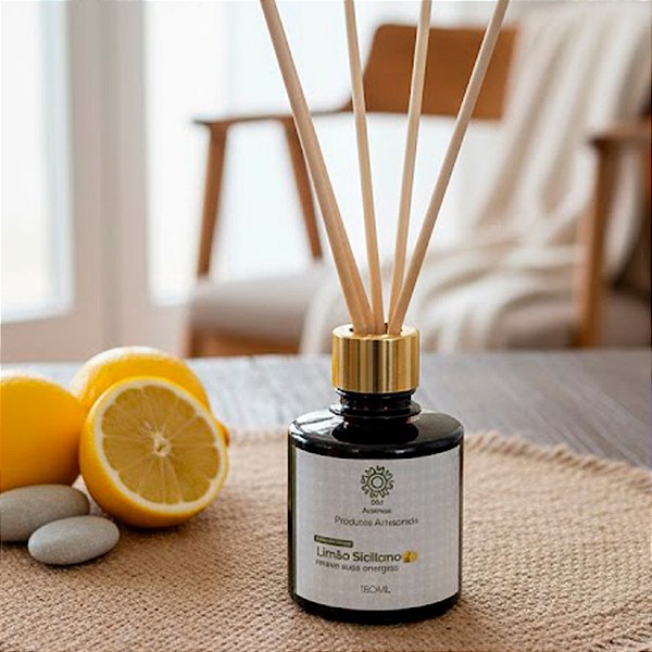 Difusor de varetas de limão siciliano - 150ML | Sol Aromas