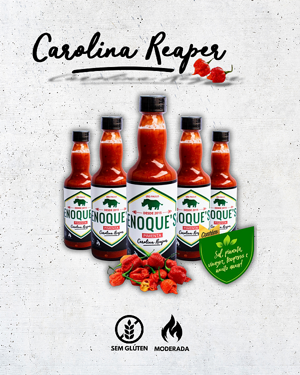 Molho de Pimenta Premium - Carolina Reaper