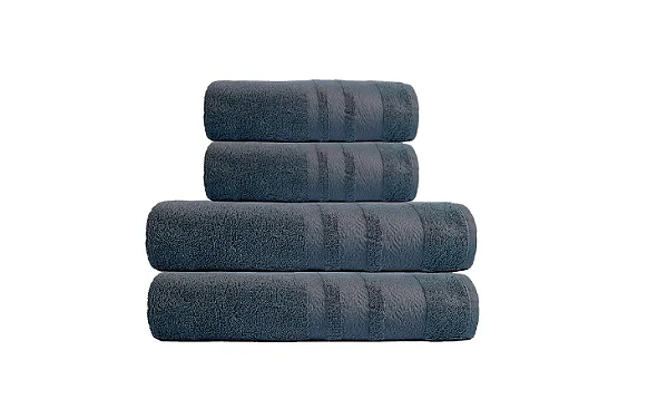 Jogo de Toalhas Diana 4 Peças 100% Algodão Gramatura: 400g/m²