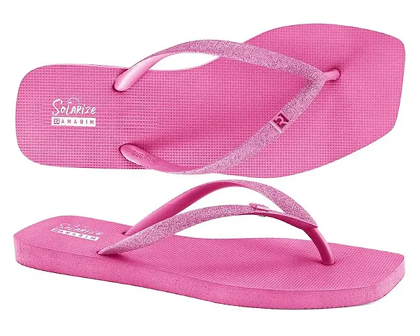 Chinelo Solarize Magenta Glitter Ramarim