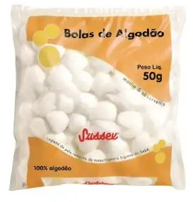 Algodão Bola Branca 50g Sussex