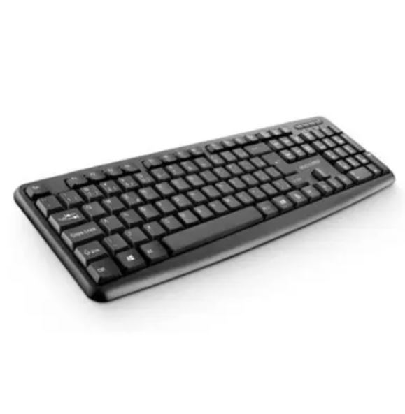 Teclado Básico Com Fio Slim Usb Preto