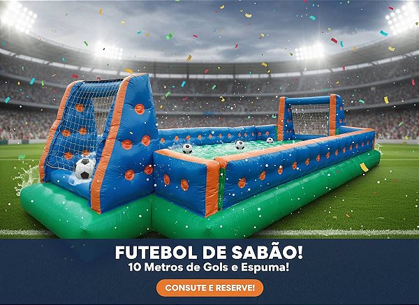 Futebol de sabão de 10 metros aberto