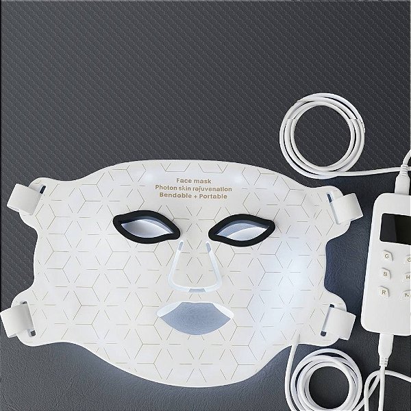 Máscara LED 4D Sunglor: Terapia de Rejuvenescimento Facial com 4 Comprimentos de Onda