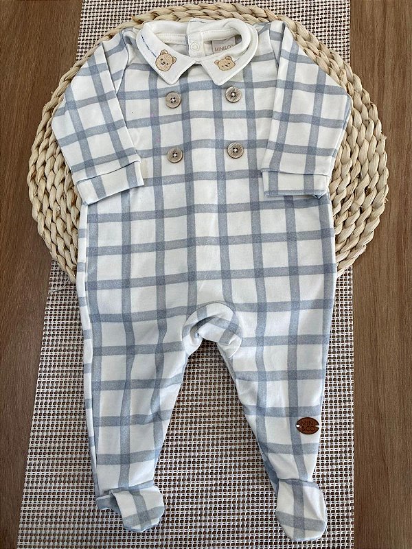 MACACÃO ESTAMPADO MINI & CO - URSO XADREZ