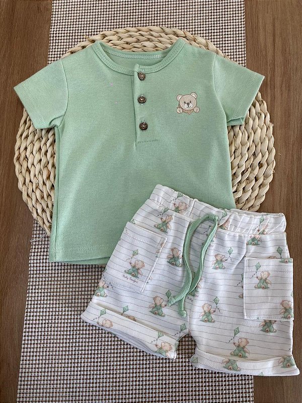 CONJUNTO CAMISETA E SHORT ANJOS BABY - URSINHO
