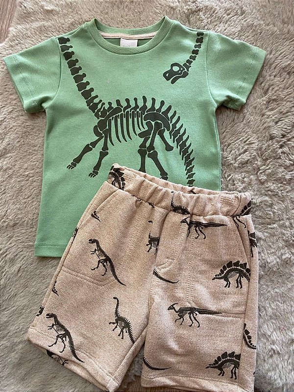 CONJUNTO ALGODAO ANJOS - DINOSSAURO