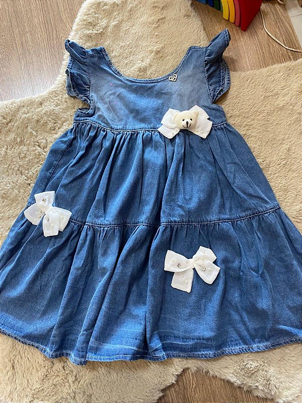 VESTIDO JEANS GABRIELA AQUARELA