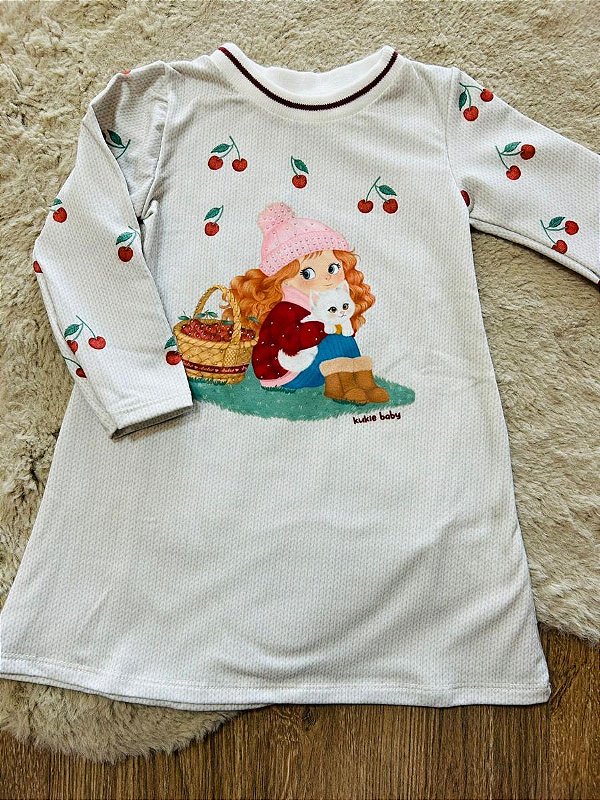 VESTIDO MANGA LONGA MOLECOTTON KUKIÊ