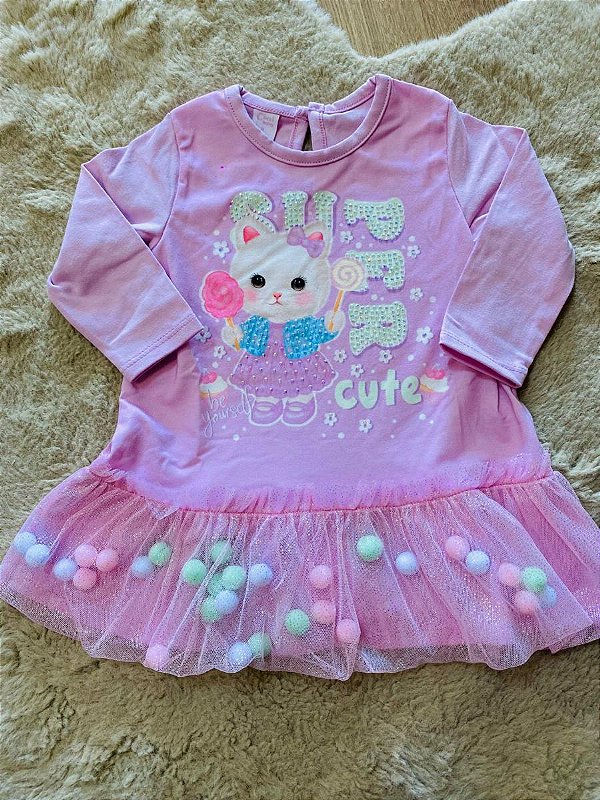 VESTIDO MALHA MANGA LONGA CINTI
