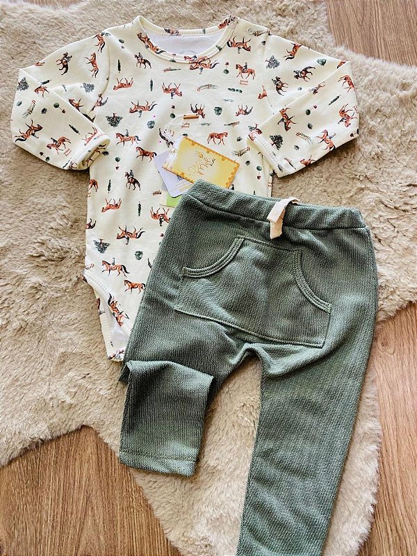 CONJUNTO BODY E CALÇA MINI BEAR
