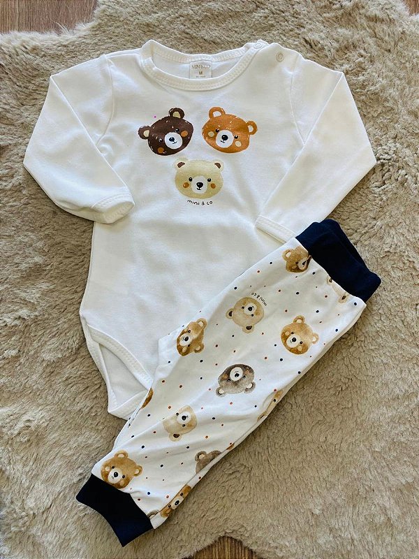 CONJUNTO BODY E CALÇA SUEDINE MINI & CO
