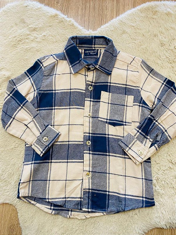 CAMISA MANGA LONGA FLANELADA VRASALON - TAM 4