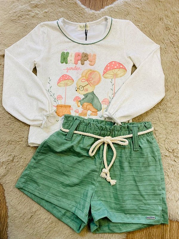CONJUNTO BLUSINHA E SHORTS KUKIÊ