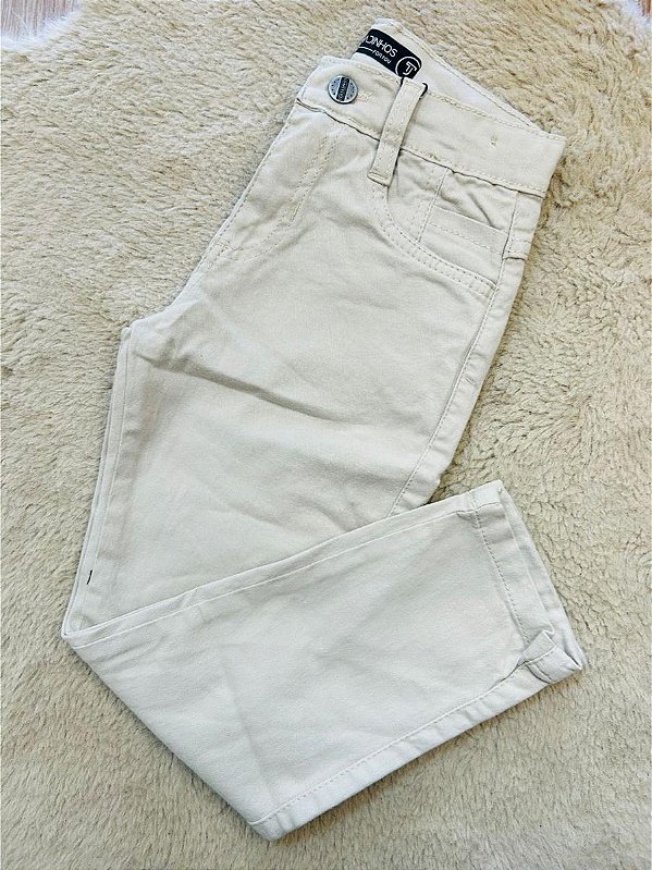 CALÇA SARJA MASCULINA TRAJADINHOS (4 AO 8)