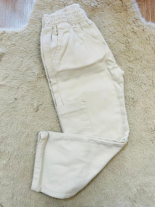 CALÇA SARJA FEMININA CARGO TRAJADINHOS (4 ao 8)