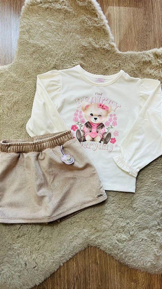 CONJUNTO BLUSA E SAIA CINTI - TAM 1 AO 3