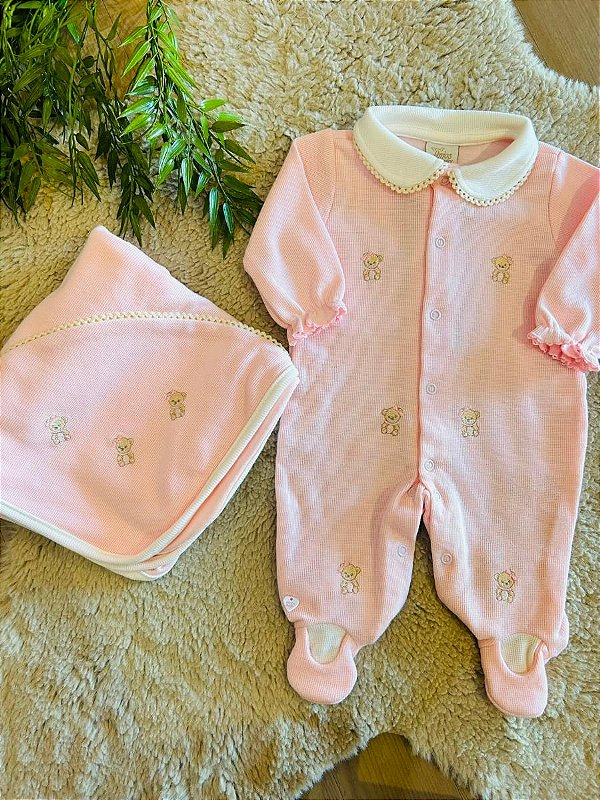 SAÍDA MATERNIDADE MALHA TRICOT ANJOS BABY