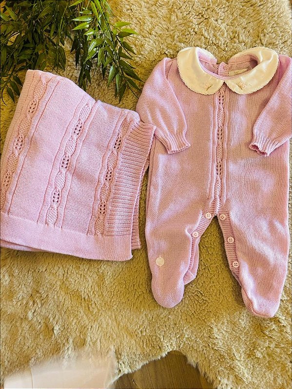 SAÍDA MATERNIDADE TRICOT ANJOS BABY