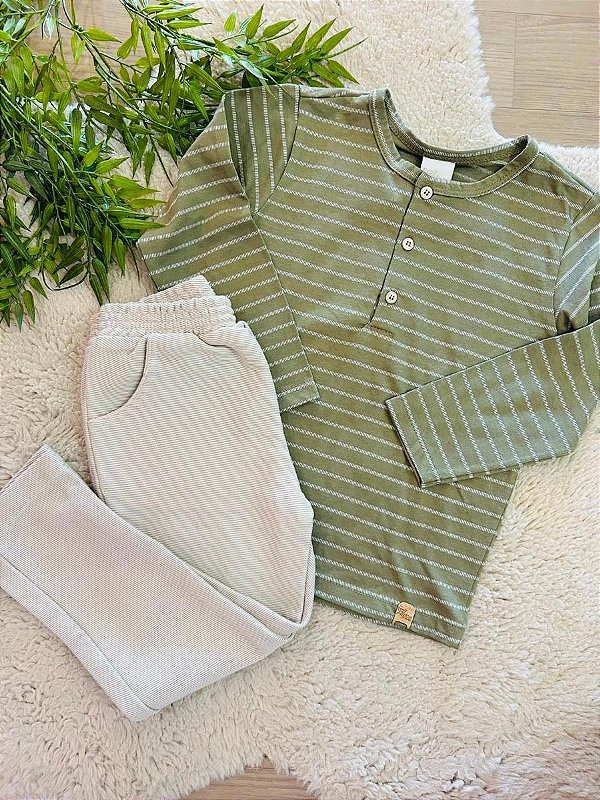 CONJUNTO CAMISA E CALÇA ANJOS BABY - TAM 3 E 4