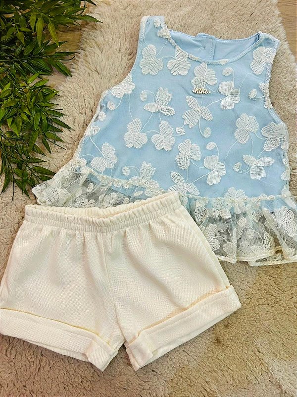 CONJUNTO BATA E SHORT KIKI XODÓ - TAM 1 AO 4