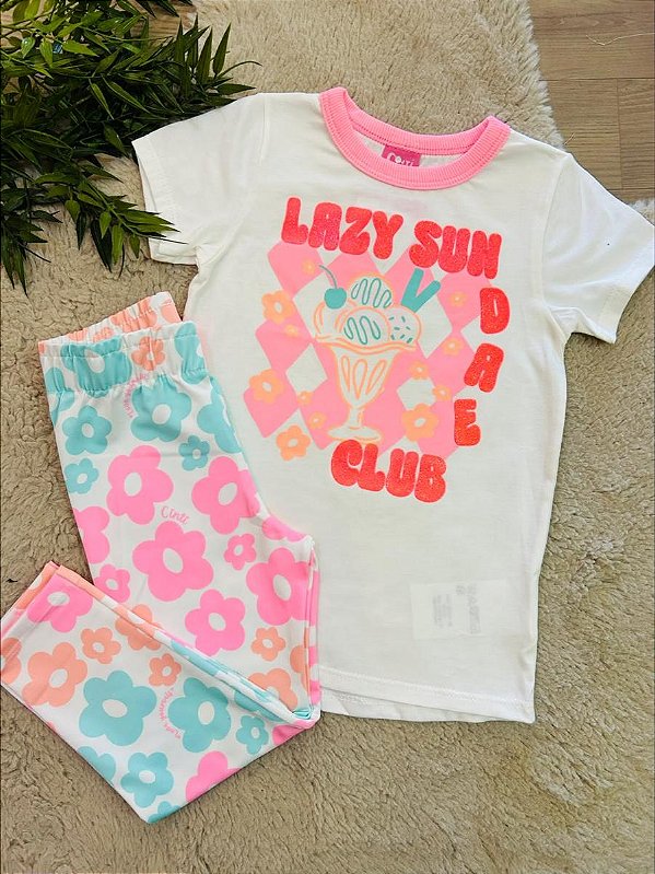 CONJUNTO CAMISETA E LEGGING MUNDO CINTI - TAM 2 AO 6