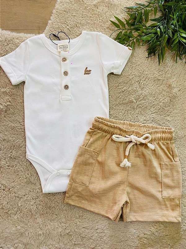 CONJUNTO BODY E BERMUDA LUC.BOO - TAM M AO GG