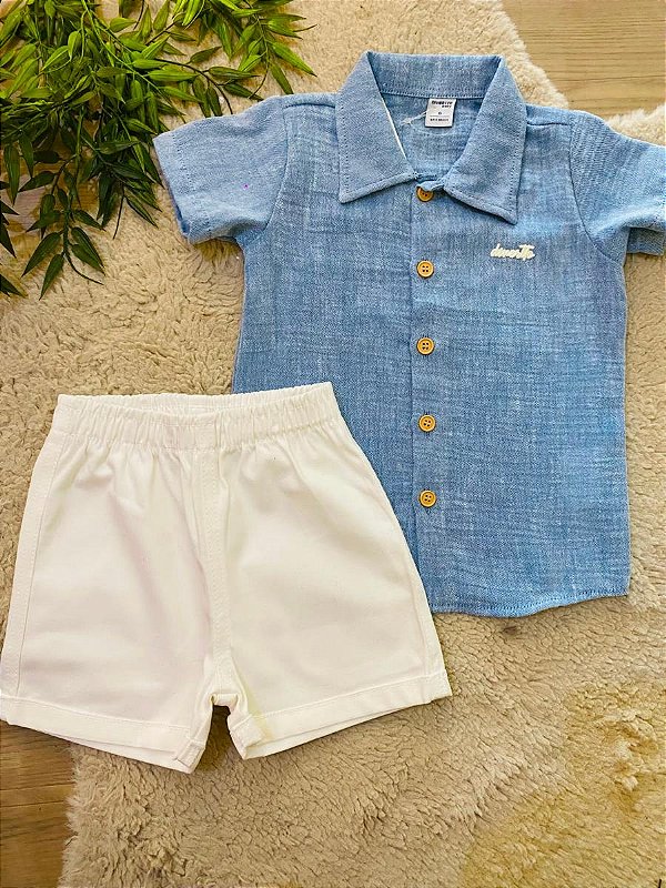 CONJUNTO CAMISA E BERMUDA DIVERTTO - TAM G AO 1