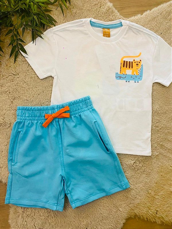 CONJUNTO CAMISETA E BERMUDA UP BABY - TAM 1 AO 4