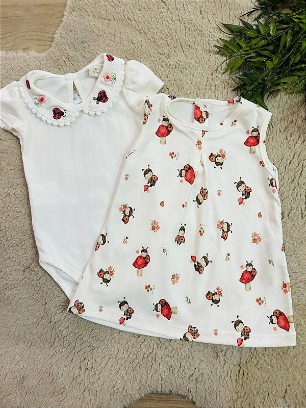 VESTIDO COM BODY SUEDINE MINI&CO - TAM P AO GG
