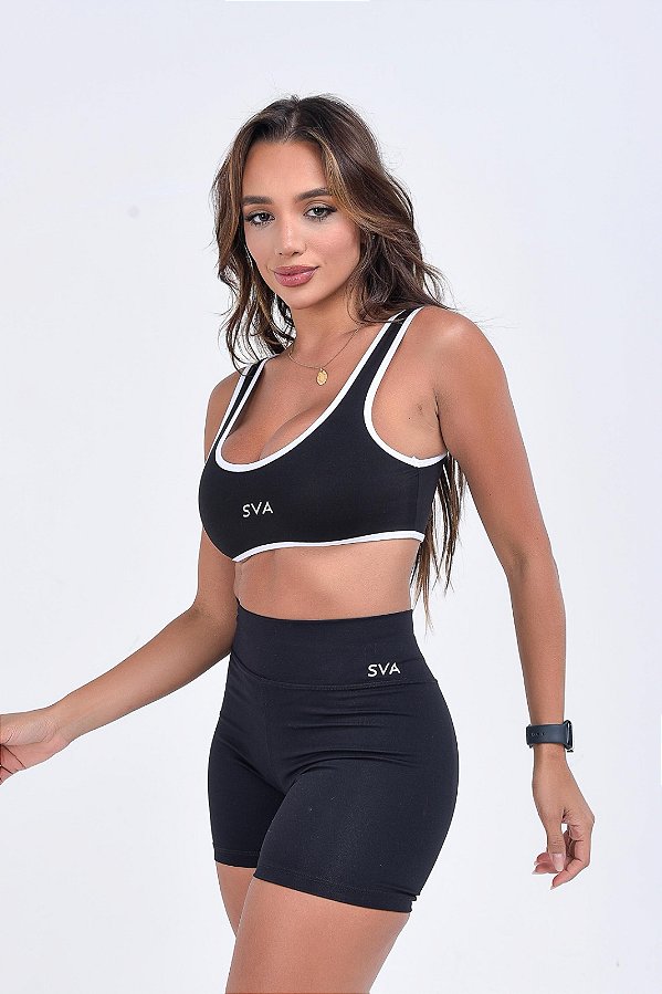 SHORT FIT BASICO PRETO