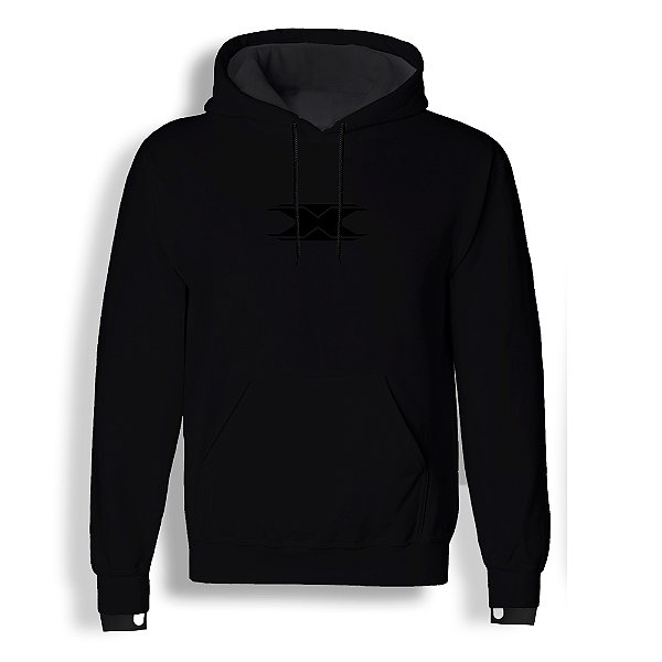 Moletom Texx Racing Preto E Preto Gg
