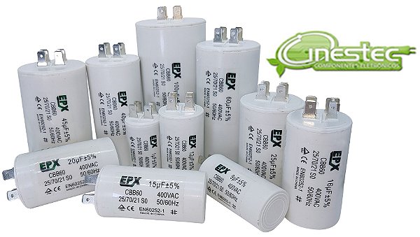 12uF X 450V  CAPACITOR DE PARTIDA / PERMANENTE COM TERMINAL