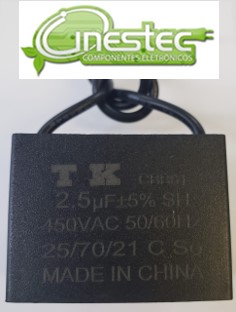 2,5UF X 450V  CAPACITOR DE PARTIDA / PERMANENTE QUADRADO CBB61