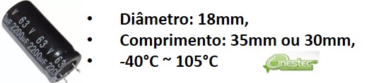 2200UF X 63V  RD  105 graus