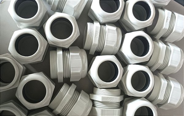 25 pçs PRENSA CABO TEC PA6 PG42 ROSCA CURTA COM VEDACAO