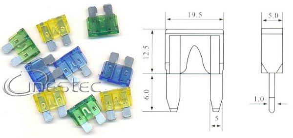 25A FUSIVEL LAMINA / FACA MEDIO  1,8CM